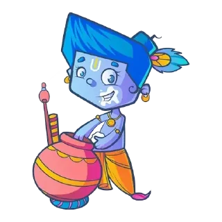 ❤️ emoji Lil’ Lord Krishna • @HinduStickers Telegram sticker 7 of 16