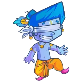 ❤️ emoji Lil’ Lord Krishna • @HinduStickers Telegram sticker 8 of 16