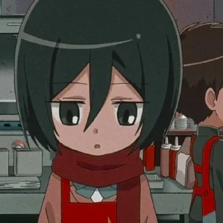 🧣 emoji Mikasa Ackerman Telegram sticker 6 of 15