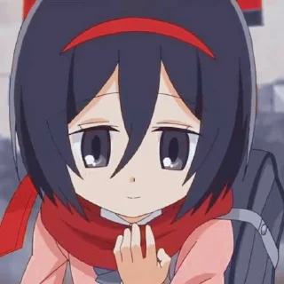 🧣 emoji Mikasa Ackerman Telegram sticker 11 of 15