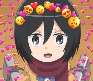 😎 emoji Mikasa Ackerman Telegram sticker 13 of 28