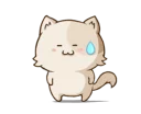 😅 emoji Chubby Neko-chan Telegram sticker 5 of 25