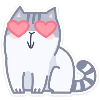 😍 emoji Серый Персик (@stick_sticki) Telegram sticker 16 of 50
