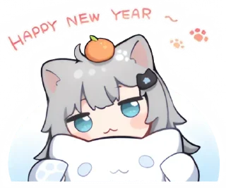 🍊 emoji Nachoneko LINE² Telegram sticker 19 of 24