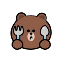 🍽 emoji Line Friends Emoji Telegram sticker 14 of 40