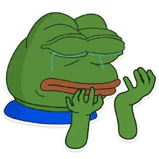 😥 emoji Peepo Pepe Telegram sticker 15 of 58