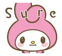 🙂 emoji My Melody Telegram sticker 20 of 22