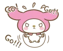 😅 emoji My Melody Telegram sticker 18 of 22