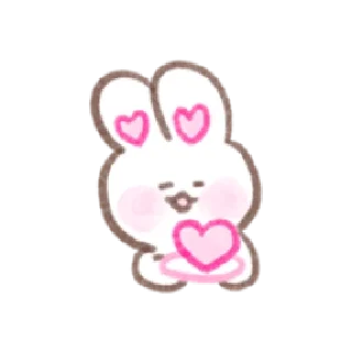 🥰 emoji Bunny in-love | @cutestickers4you Telegram sticker 17 of 32