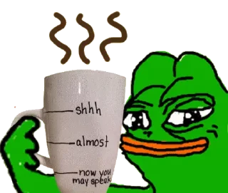 ☕ emoji Pepe Coffee | @CozyFocx Telegram sticker 19 of 30
