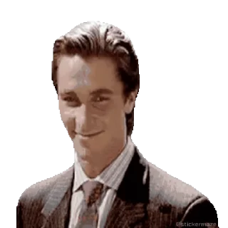 🫣 emoji @stickermaze_bot│@stickerXhub│AmericanPsycho. Telegram sticker 16 of 50
