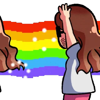 🏳️‍🌈 emoji @stickermaze│@stickerXhub│𝐂𝐔𝐓𝐄 𝐕𝐈𝐁𝐄𝐒 Telegram sticker 17 of 32