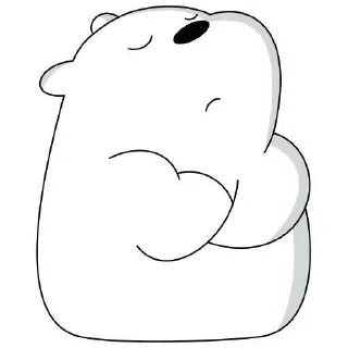 😠 emoji white bear Telegram sticker 3 of 44