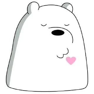 😘 emoji white bear Telegram sticker 16 of 44
