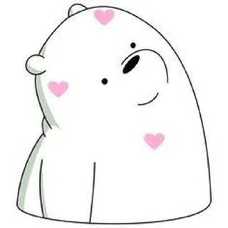 💕 emoji white bear Telegram sticker 15 of 44