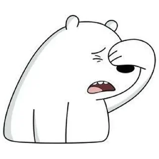 😫 emoji white bear Telegram sticker 17 of 44