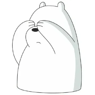 🙈 emoji white bear Telegram sticker 12 of 44