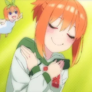 🍊 emoji Nakano Yotsuba: @yukiesticker Telegram sticker 10 of 55