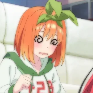 🍊 emoji Nakano Yotsuba: @yukiesticker Telegram sticker 12 of 55