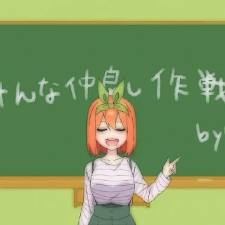 🍊 emoji Nakano Yotsuba: @yukiesticker Telegram sticker 15 of 55
