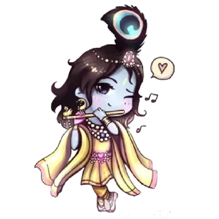 😉 emoji Lord Krishna Telegram sticker 12 of 75