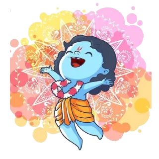 🥳 emoji Lord Krishna Telegram sticker 22 of 75
