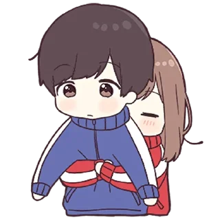 ❤️ emoji Jersey-chan & Jersey-kun [@KawaiiStickersHere] Telegram sticker 20 of 120