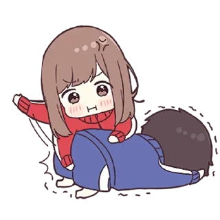 ❤️ emoji Jersey-chan & Jersey-kun [@KawaiiStickersHere] Telegram sticker 16 of 120