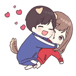 💙 emoji Jersey Couple Animated [@KawaiiStickersHere] Telegram sticker 10 of 50