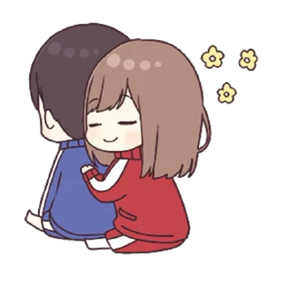 ❤️ emoji Jersey Couple Animated [@KawaiiStickersHere] Telegram sticker 11 of 50