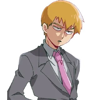 😟 emoji Mob phycho @mangaenglish Telegram sticker 23 of 30