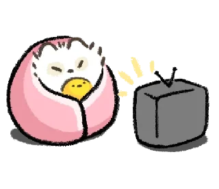 Sticker from @gmoue! Happy happy Raccoon dog & egg