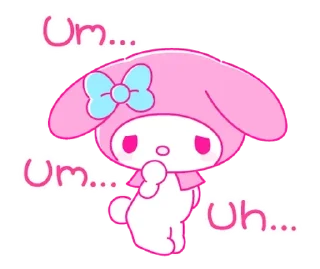 😔 emoji pinky my melody @stickieri Telegram sticker 22 of 40