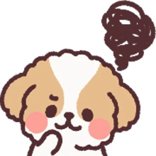 ⭐ emoji fluffy dog @stickieri Telegram sticker 24 of 40