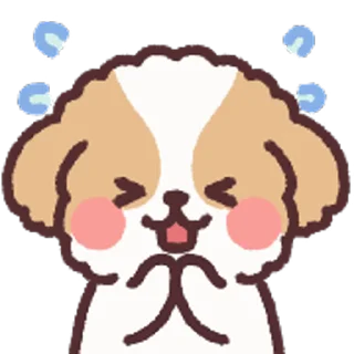 ⭐ emoji fluffy dog @stickieri Telegram sticker 14 of 40