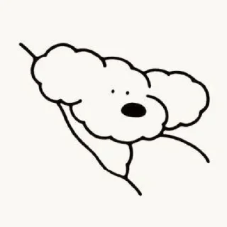 🥺 emoji Dog cartoon white @aestheticstikerpack Telegram sticker 13 of 23