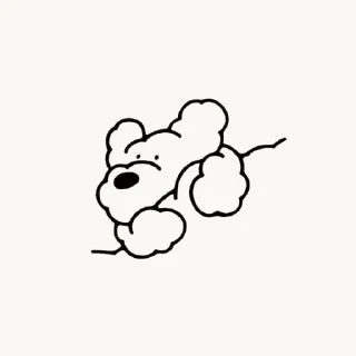 🥺 emoji Dog cartoon white @aestheticstikerpack Telegram sticker 20 of 23