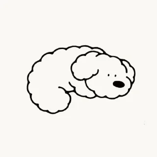 🥺 emoji Dog cartoon white @aestheticstikerpack Telegram sticker 9 of 23