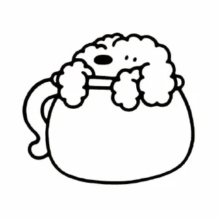 🥺 emoji Dog cartoon white @aestheticstikerpack Telegram sticker 10 of 23