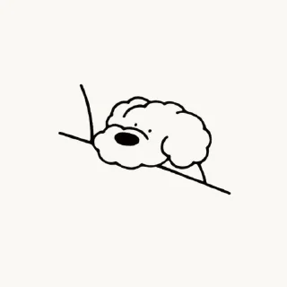🥺 emoji Dog cartoon white @aestheticstikerpack Telegram sticker 11 of 23