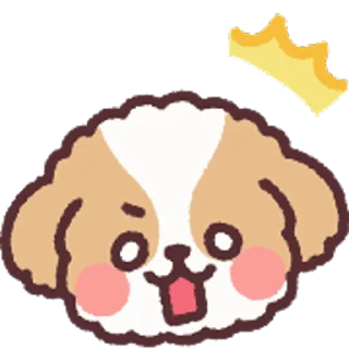 ⭐ emoji fluffy dog @stickieri Telegram sticker 11 of 40