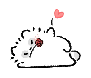 💬 emoji @gmoue! Happy happy Raccoon dog & egg Telegram sticker 10 of 35