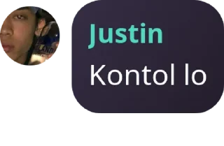 Sticker from Justin