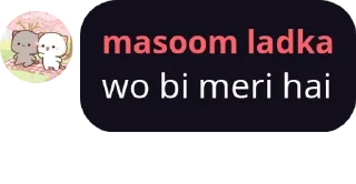 Sticker from Masoom ladka is not masoom