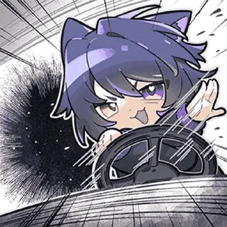 🔓 emoji 小恶魔黑猫 @zhaxia_cn Telegram sticker 13 of 16
