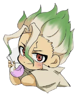 😏 emoji DR STONE @animestickerchannel Telegram sticker 5 of 93