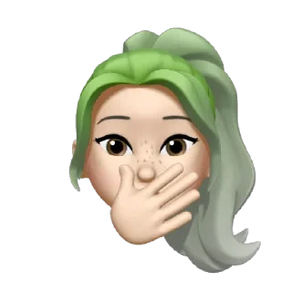 🤭 emoji matcha ash Telegram sticker 18 of 32