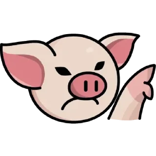 👉 emoji LIHKG Pig HD Unofficial Telegram sticker 10 of 16