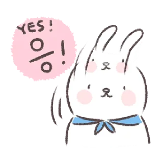 🐰 emoji Blue-Scarfed Bunny Days in Korean @taiwanesestickers Telegram sticker 5 of 40