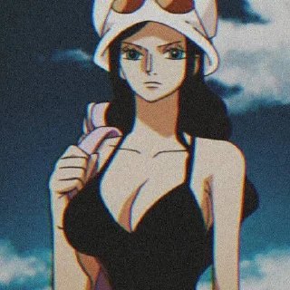 😐 emoji nico robin`letta Telegram sticker 9 of 39